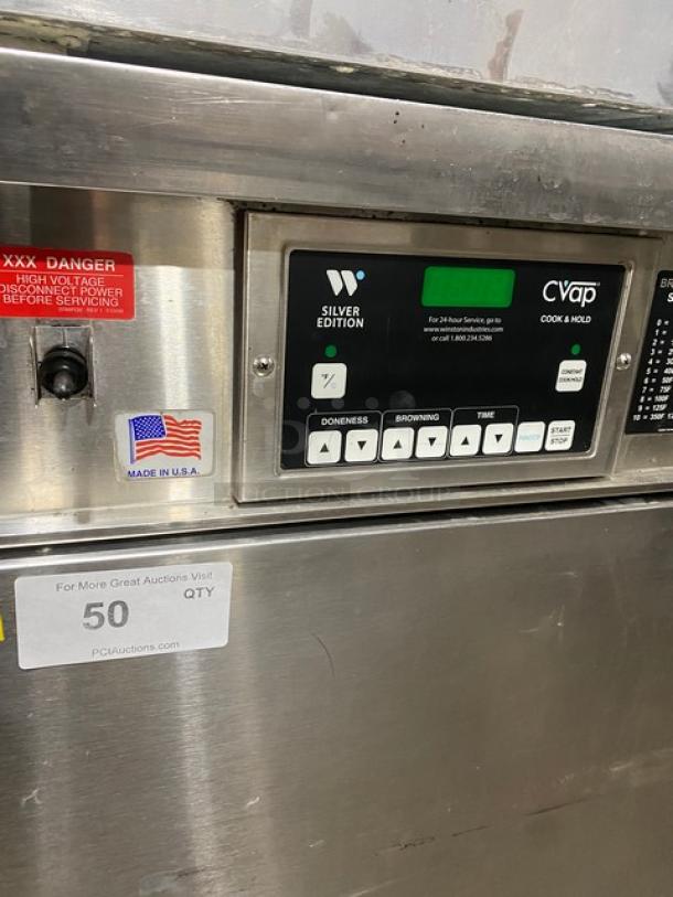 Cvap Silver Edition Commercial Stainless Steel Electric Powered Half Size Undercounter Cook-N-Hold Oven! With Built In Pan Racks! On Casters! 208V 1 Phase! Model: CAC507GR SN: 20170727-0001! - Image 6 of 9