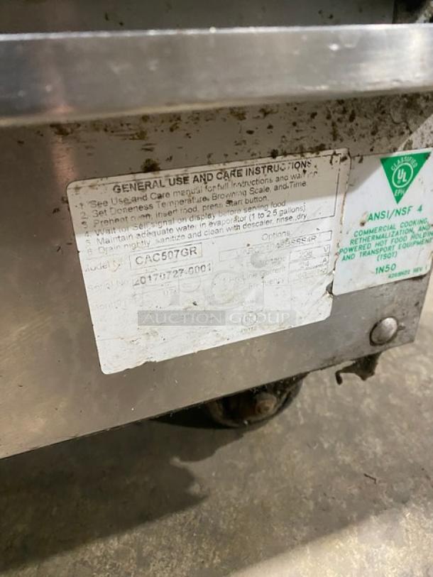 Cvap Silver Edition Commercial Stainless Steel Electric Powered Half Size Undercounter Cook-N-Hold Oven! With Built In Pan Racks! On Casters! 208V 1 Phase! Model: CAC507GR SN: 20170727-0001! - Image 7 of 9