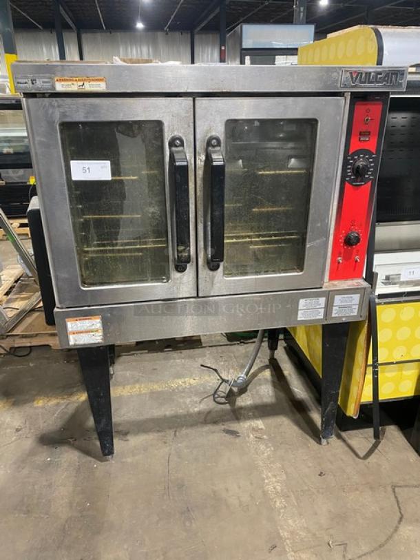 Vulcan Commercial Stainless Steel Electric Powered Single Stack Convection Oven! With Wired Oven Racks! Model: VC4ED SN: 481884923! 208V 3 Phase! On Legs! - Image 1 of 7