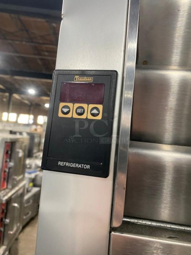 Traulsen Commercial Stainless Steel 2 Section Half Door Reach In Refrigerator! With Left & Right Hinged Doors! With Poly Coated Wire Shelves! On Casters! 115V 1 Phase! Model: G20000 SN: T48193C07! - Image 9 of 9