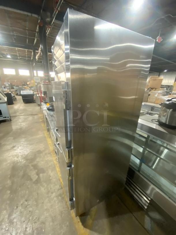 Traulsen Commercial Stainless Steel Half Door One Section Reach In Refrigerator! With Built In Pan Holding Racks! On Legs! 115V 1 Phase! Model: AHT132WUT-HHS SN: T82730K04! - Image 2 of 9
