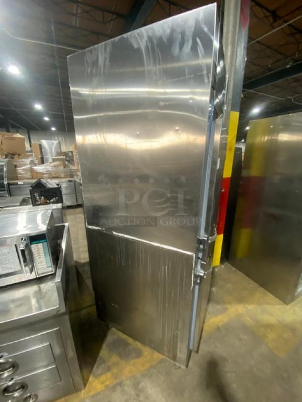Traulsen Commercial Stainless Steel Half Door One Section Reach In Refrigerator! With Built In Pan Holding Racks! On Legs! 115V 1 Phase! Model: AHT132WUT-HHS SN: T82730K04! - Image 3 of 9