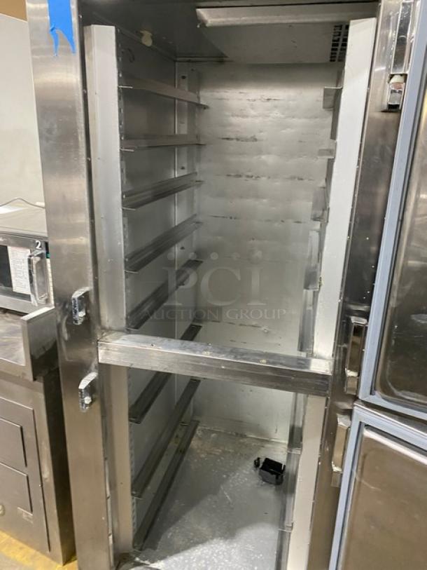 Traulsen Commercial Stainless Steel Half Door One Section Reach In Refrigerator! With Built In Pan Holding Racks! On Legs! 115V 1 Phase! Model: AHT132WUT-HHS SN: T82730K04! - Image 5 of 9