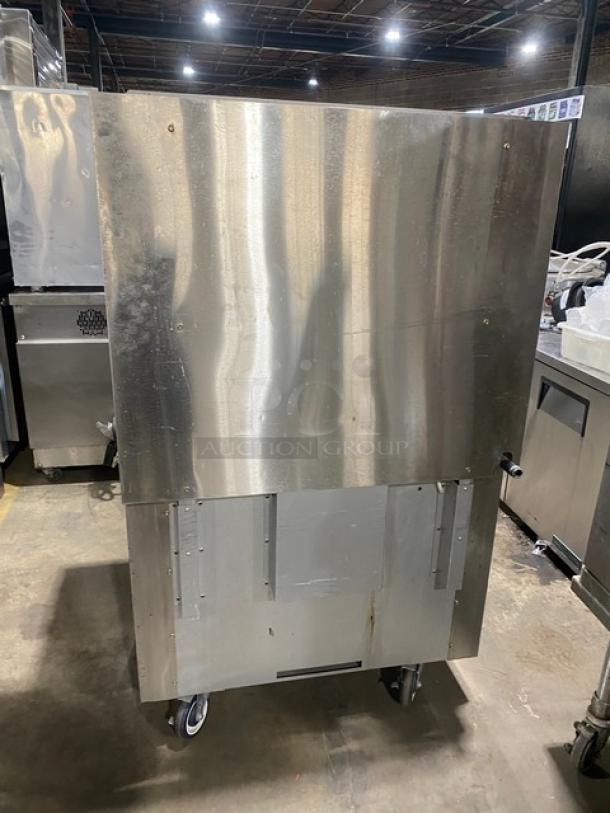 Connerton Commercial Stainless Steel Natural Gas Powered 6 Burner Range! With Full Size Oven Underneath! With Back Splash & Overhead Salamander Shelf! With Pan Rail! On Casters! Model: CN36-6 SN: 700322J21! - Image 3 of 10