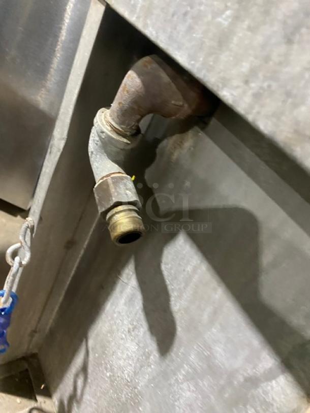 Commercial Stainless Steel Natural Gas Powered 2 Burner French Top Range! With Full Size Oven Underneath! With Back Splash & Overhead Salamander Shelf! With Pan Rail! With Wire Oven Racks! On Casters! - Image 8 of 8