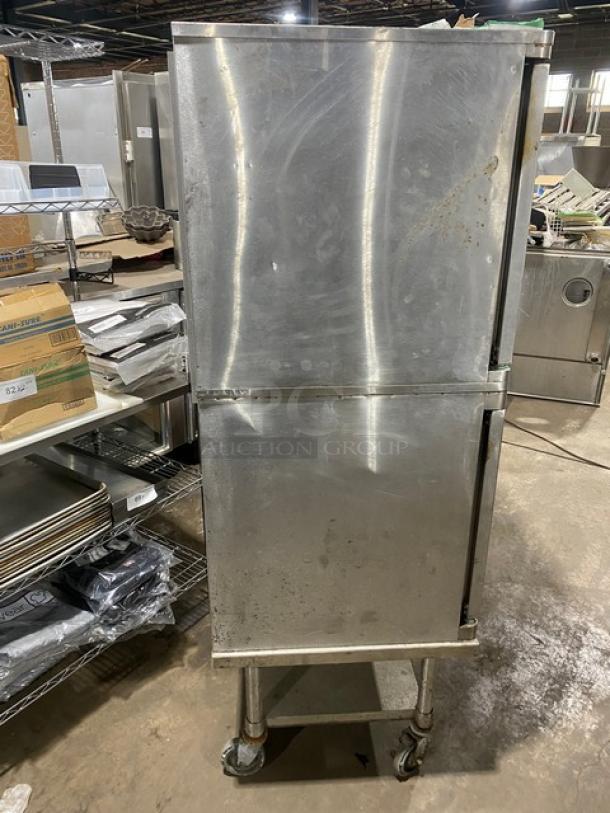 Blodgett Energy Star Commercial Stainless Steel Electric Powered Double Stack Convection Oven! With Wire Oven Racks! Model: CTB-1 SN: 052914LA083S! On Single Shelf Stand With Casters! 2X Your Bid Makes One Unit! - Image 3 of 11