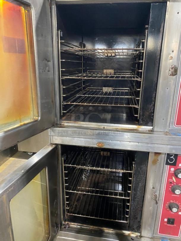 Blodgett Energy Star Commercial Stainless Steel Electric Powered Double Stack Convection Oven! With Wire Oven Racks! Model: CTB-1 SN: 052914LA083S! On Single Shelf Stand With Casters! 2X Your Bid Makes One Unit! - Image 5 of 11