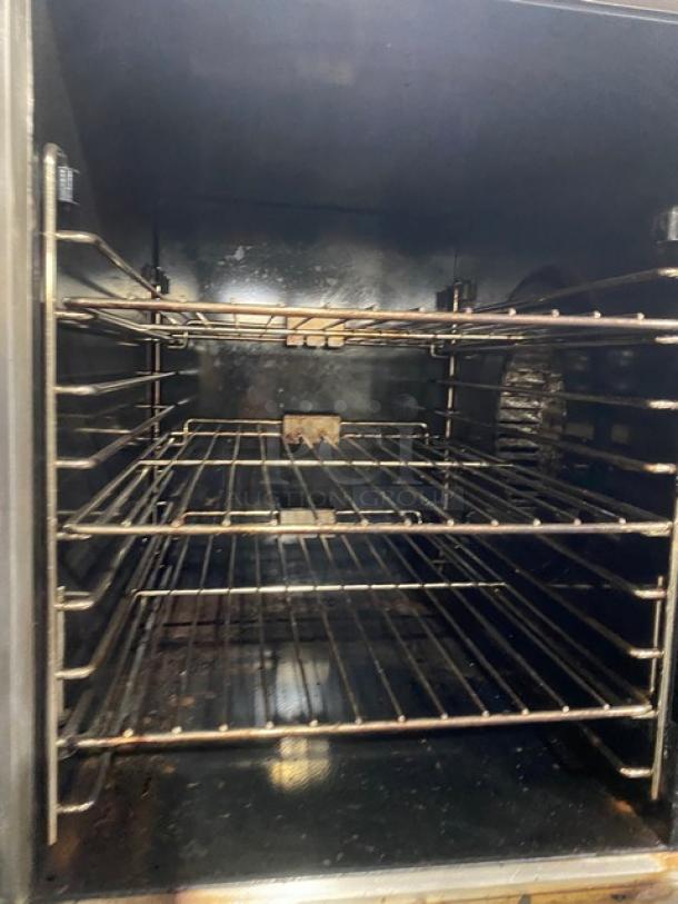 Blodgett Energy Star Commercial Stainless Steel Electric Powered Double Stack Convection Oven! With Wire Oven Racks! Model: CTB-1 SN: 052914LA083S! On Single Shelf Stand With Casters! 2X Your Bid Makes One Unit! - Image 6 of 11