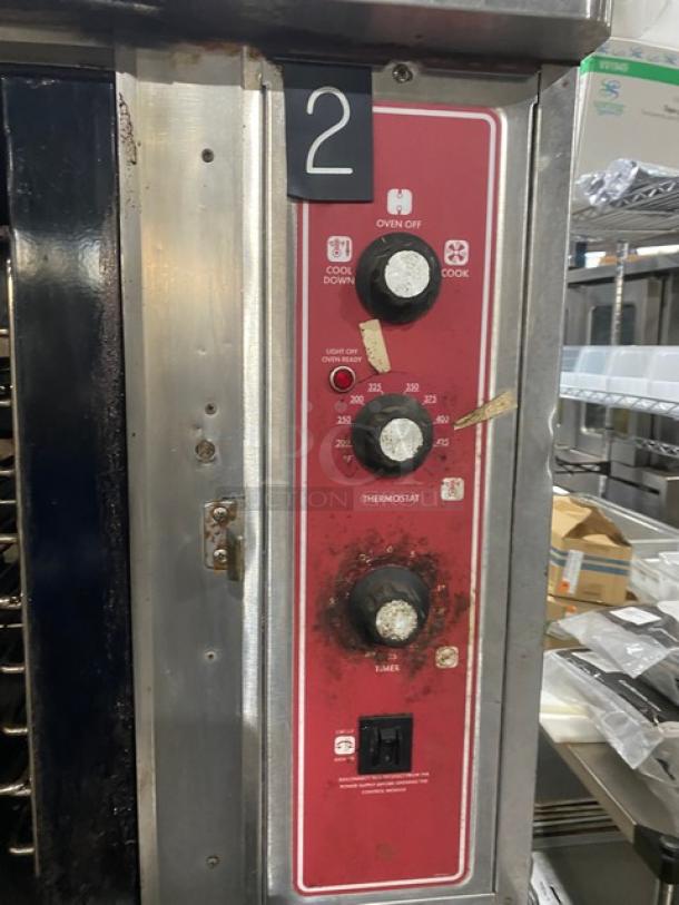 Blodgett Energy Star Commercial Stainless Steel Electric Powered Double Stack Convection Oven! With Wire Oven Racks! Model: CTB-1 SN: 052914LA083S! On Single Shelf Stand With Casters! 2X Your Bid Makes One Unit! - Image 7 of 11