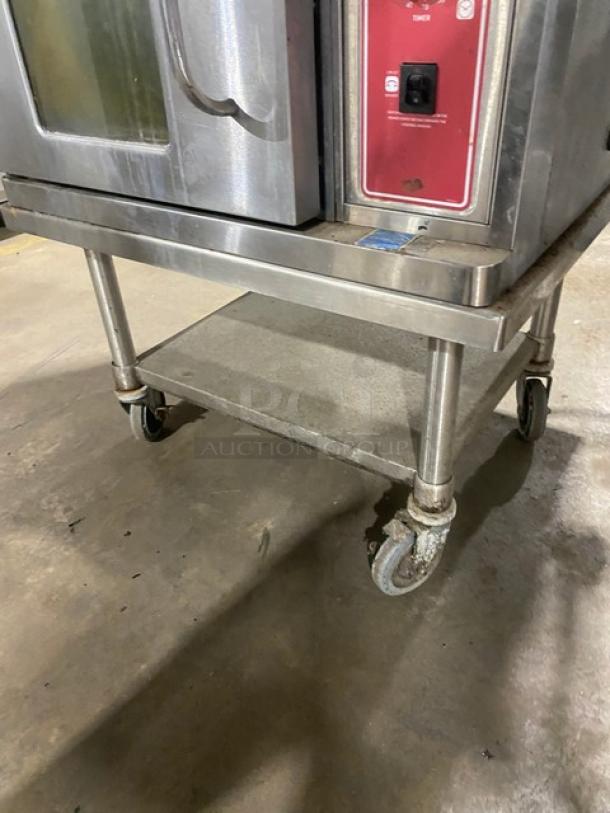 Blodgett Energy Star Commercial Stainless Steel Electric Powered Double Stack Convection Oven! With Wire Oven Racks! Model: CTB-1 SN: 052914LA083S! On Single Shelf Stand With Casters! 2X Your Bid Makes One Unit! - Image 8 of 11