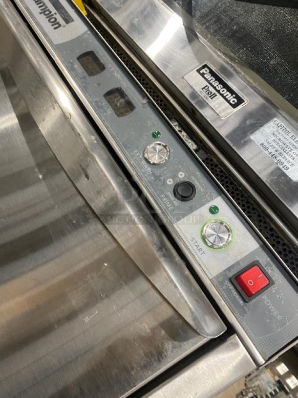 Champion Commercial Stainless Steel Undercounter Heavy Duty High Temperature Dishwasher! With Full Size Peg Rack! 120-208/230V 1 Phase! Model: UH230B SN: W171072637! - Image 7 of 8