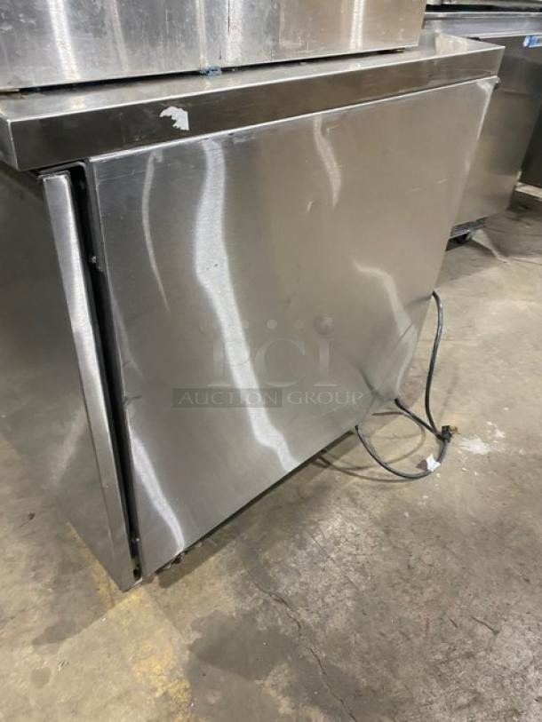 Randell Commercial Stainless Steel Undercounter Single Door Reach In Refrigerator! With Poly Coated Wire Shelves! On Casters! 115V 1 Phase! Model: 9404-7 SN: W313890-1-1! - Image 2 of 7