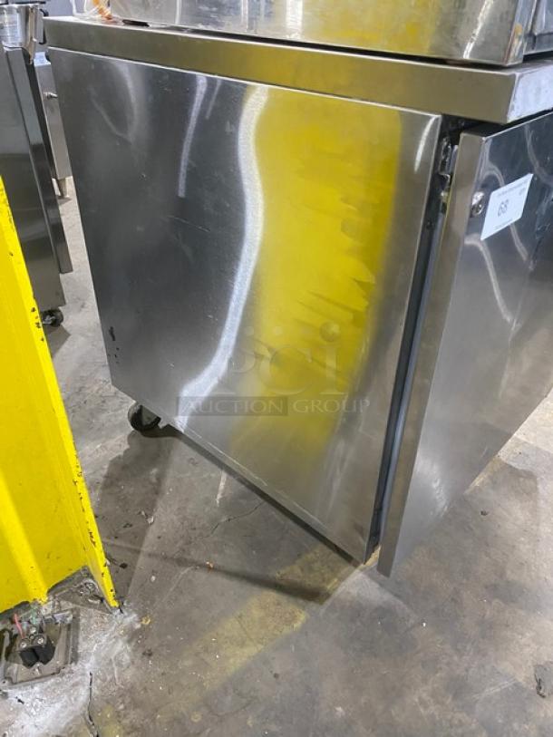 Randell Commercial Stainless Steel Undercounter Single Door Reach In Refrigerator! With Poly Coated Wire Shelves! On Casters! 115V 1 Phase! Model: 9404-7 SN: W313890-1-1! - Image 4 of 7