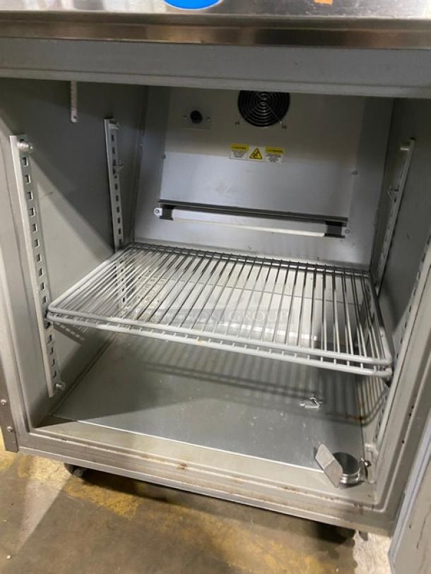 Randell Commercial Stainless Steel Undercounter Single Door Reach In Refrigerator! With Poly Coated Wire Shelves! On Casters! 115V 1 Phase! Model: 9404-7 SN: W313890-1-1! - Image 5 of 7