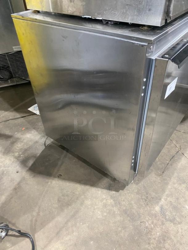 Beverage-Air Commercial Stainless Steel Undercounter Single Door Reach In Refrigerator! With Poly Coated Wire Shelves! On Casters! 115V 1 Phase! Model: UCR27Y SN: 12112596! - Image 3 of 7