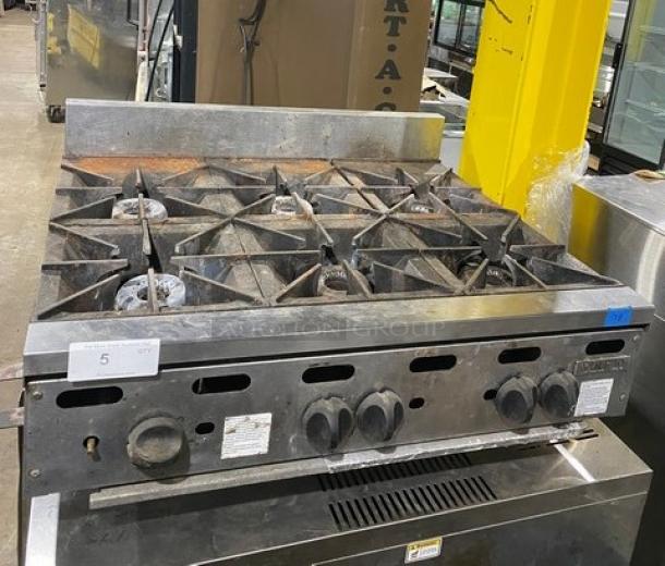 Vulcan Commercial Stainless Steel Natural Gas Powered Countertop 6 Burner Range! Model: VHP636! On Legs! - Image 1 of 8