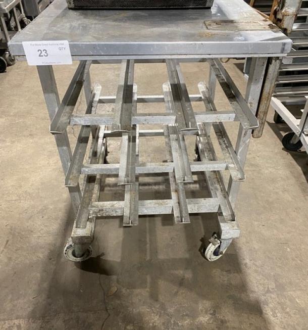 New Age Industries Commercial Undercounter Prep Top Bun/Sheet Pan Rack! With Edlund Manual Can Opener Attached! On Casters! - Image 1 of 9