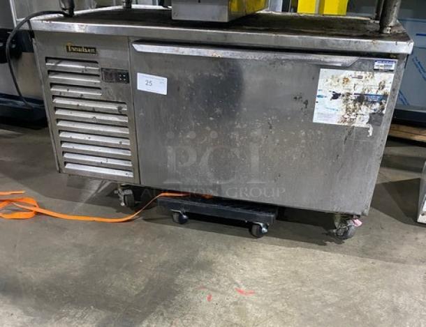 Traulsen Commercial Stainless Steel Single Door Refrigerated Chef Base! On Casters! 115V! Model: TE048HT-ZHR01 SN: T94492D15! - Image 1 of 7