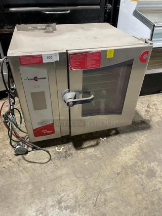 Cleveland Stainless Steel Commercial Natural Gas Powered Combi Convection Oven! With Metal Oven Racks! On Legs! Model: OGS-6.10 SN: 14072300!