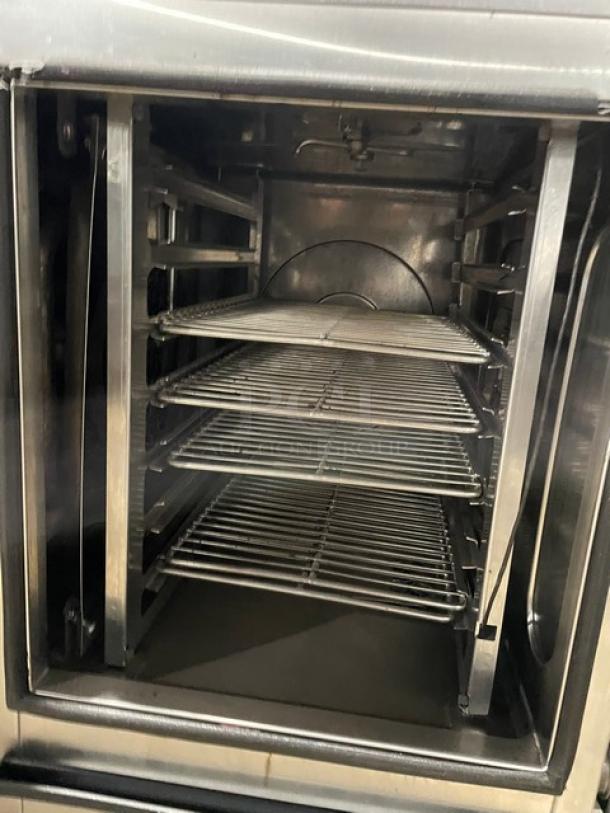 Cleveland Stainless Steel Commercial Natural Gas Powered Combi Convection Oven! With Metal Oven Racks! On Legs! Model: OGS-6.10 SN: 14072300! - Image 5 of 8