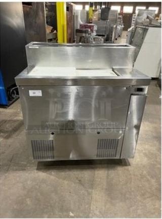 Randell Commercial Stainless Steel Self-Contained Ice Cream Dipping Cabinet/Sundae Station! With Cutting Board Style Sliding Lid! Model: 69345A SN: W1226044-1! 115V 1 Phase!