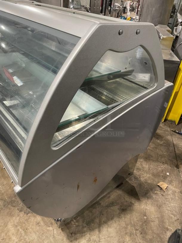 SeVel Commercial Stainless Steel Refrigerated Bakery Display Case! With Tempered, Non-Glare, Lift-Up Curved Front Glass! With Double Sliding Door Rear Access! With Rear Pull Out Loading Drawer! On Casters! - Image 2 of 8