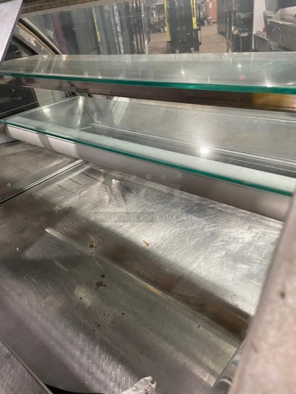 SeVel Commercial Stainless Steel Refrigerated Bakery Display Case! With Tempered, Non-Glare, Lift-Up Curved Front Glass! With Double Sliding Door Rear Access! With Rear Pull Out Loading Drawer! On Casters! - Image 5 of 8