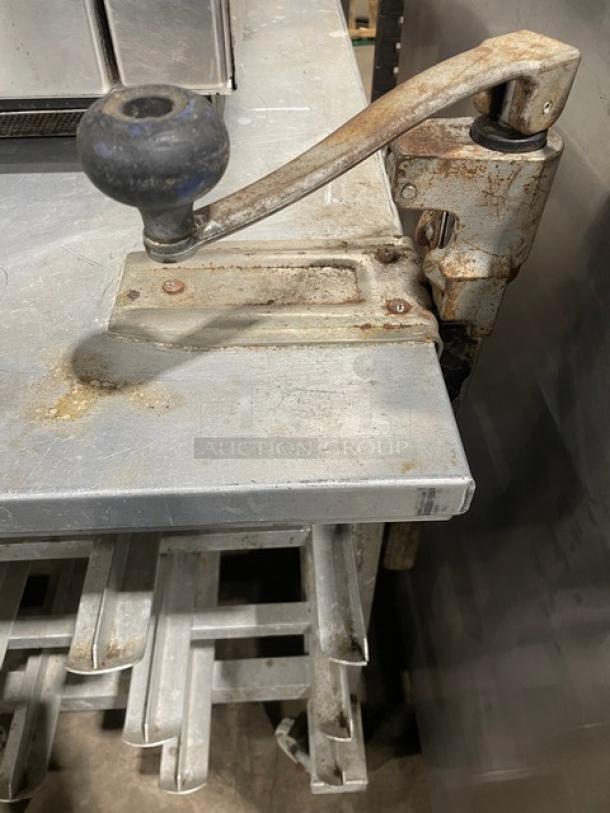 New Age Industries Commercial Undercounter Prep Top Bun/Sheet Pan Rack! With Edlund Manual Can Opener Attached! On Casters! - Image 8 of 9