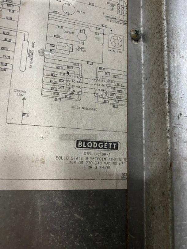 Blodgett Energy Star Commercial Stainless Steel Electric Powered Double Stack Convection Oven! With Wire Oven Racks! Model: CTB-1 SN: 052914LA083S! On Single Shelf Stand With Casters! 2X Your Bid Makes One Unit! - Image 11 of 11