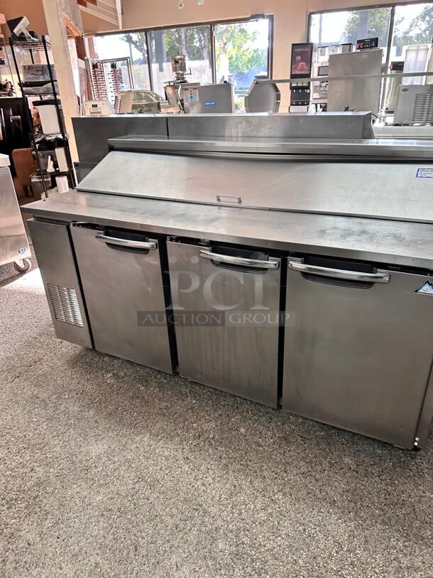Excellent Condition Everest EPR3 72" Three Section Sandwich Prep Table 115 Volt Tested and Working! - Image 3 of 8