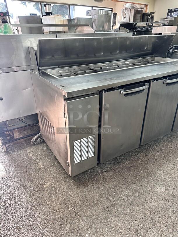 Excellent Condition Everest EPR3 72" Three Section Sandwich Prep Table 115 Volt Tested and Working! - Image 5 of 8