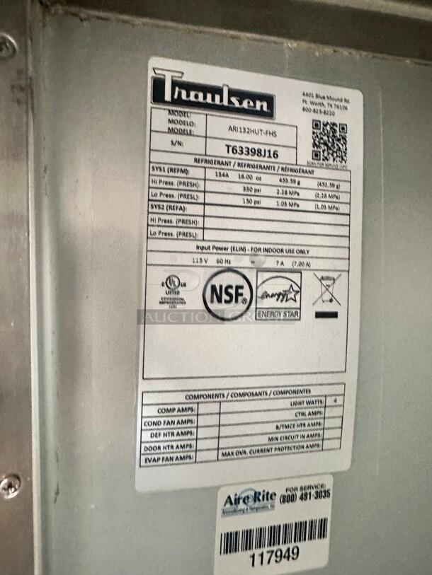Late Model Traulsen  36" Solid Door Roll-In Refrigerator 115 Volt Tested and Working! - Image 5 of 6