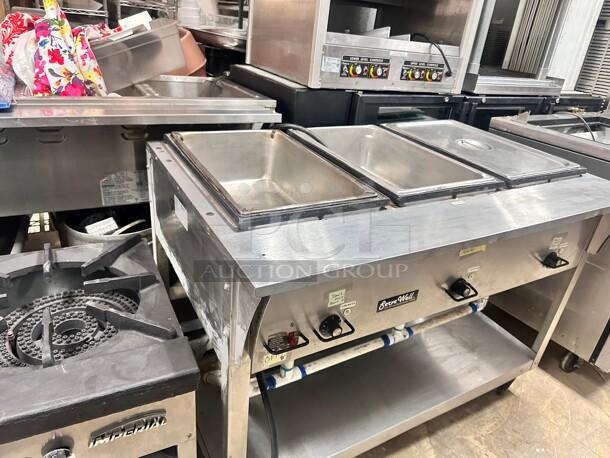 Serve Well EST-3WS Three Pan Sealed Well Electric Steam Table 120V, 1500W Tested and Working! - Image 4 of 7
