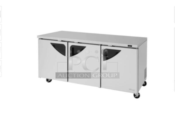 Excellent condition Turbo Air 72" Undercounter Refrigerator  115v Tested and Working! - Image 1 of 7