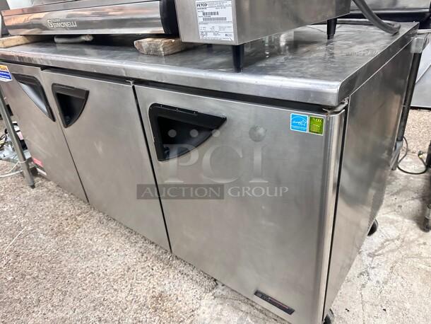 Excellent condition Turbo Air 72" Undercounter Refrigerator  115v Tested and Working! - Image 3 of 7