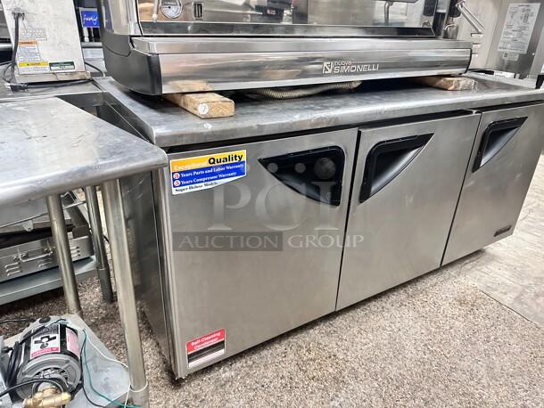 Excellent condition Turbo Air 72" Undercounter Refrigerator  115v Tested and Working! - Image 5 of 7