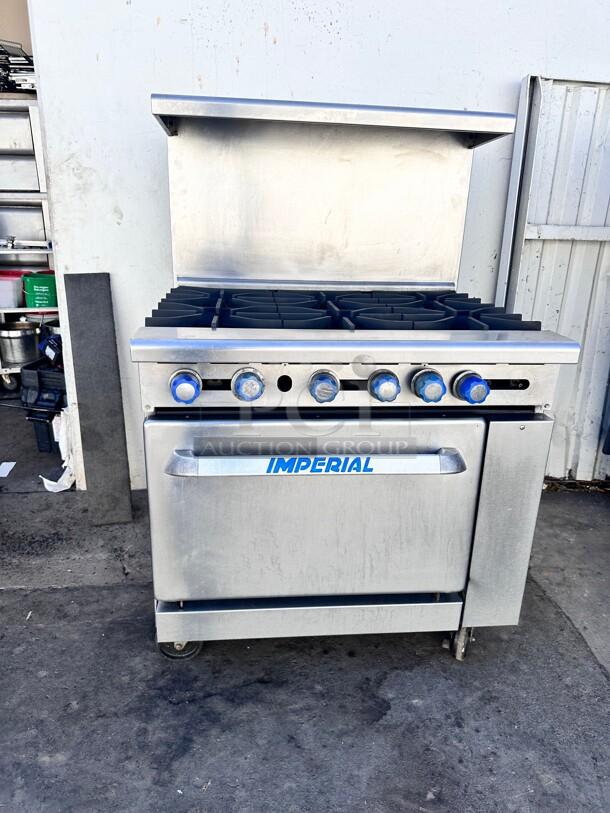 Fully Refurbished Imperial  36" 6 Burner Gas Oven, Tested and Working! - Image 2 of 9