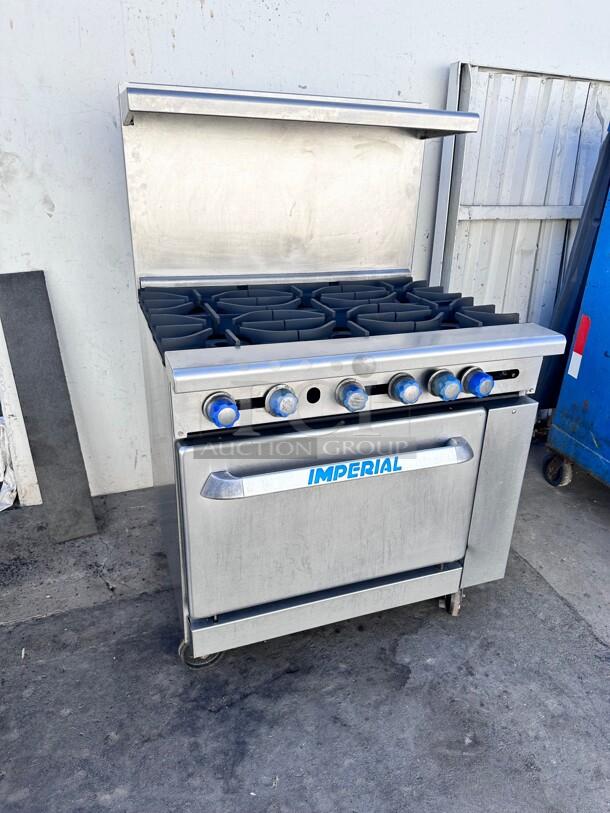 Fully Refurbished Imperial  36" 6 Burner Gas Oven, Tested and Working! - Image 3 of 9