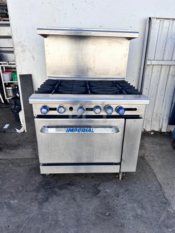 Fully Refurbished Imperial  36" 6 Burner Gas Oven, Tested and Working! - Image 4 of 9