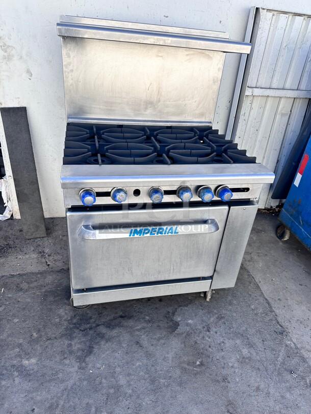 Fully Refurbished Imperial  36" 6 Burner Gas Oven, Tested and Working! - Image 7 of 9