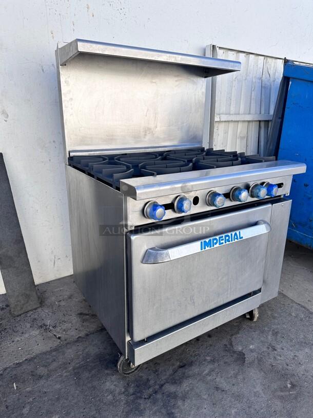 Fully Refurbished Imperial  36" 6 Burner Gas Oven, Tested and Working! - Image 8 of 9