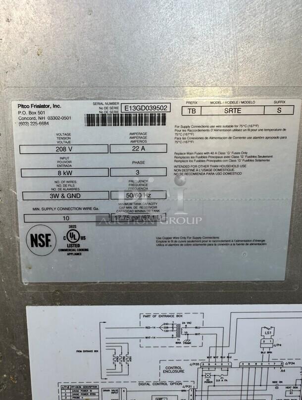 Pitco 33 Gallon Electric  Commercial Rethermalizer 208V, 3 Phase Tested and Working! - Image 4 of 4