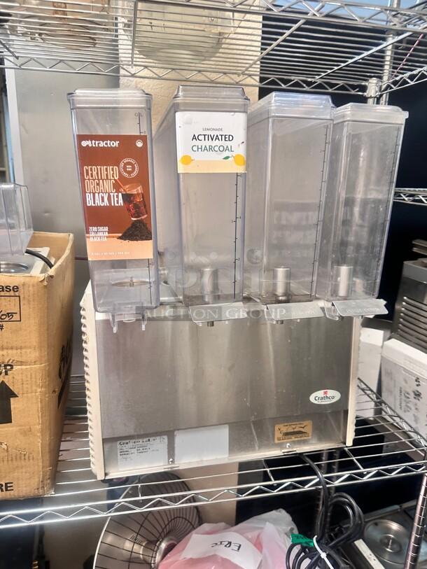Crathco E49-4 Refrigerated Drink Dispenser with 4 Flavors  115v Tested and Working! - Image 1 of 6
