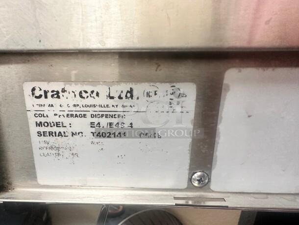 Crathco E49-4 Refrigerated Drink Dispenser with 4 Flavors  115v Tested and Working! - Image 6 of 6