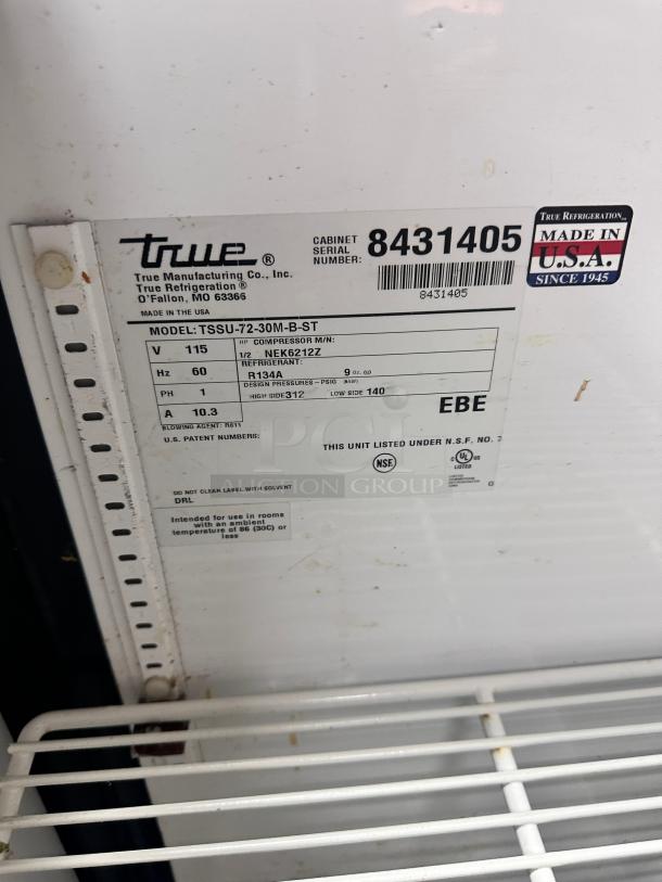 True 72" Refrigerated Sandwich Table 115 Volt Tested and Working! - Image 6 of 6