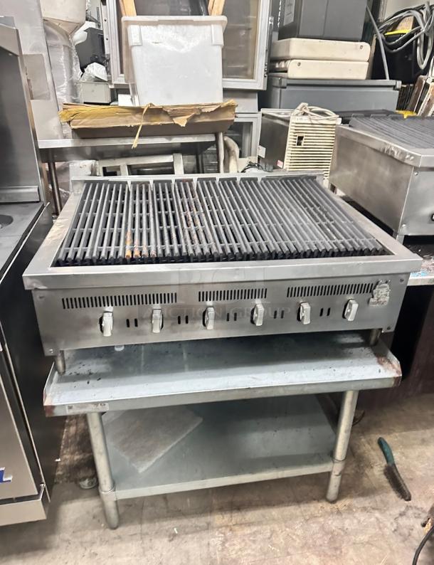 Wolf Commercial 36" Gas Char Broiler Tested and Working! - Image 3 of 5