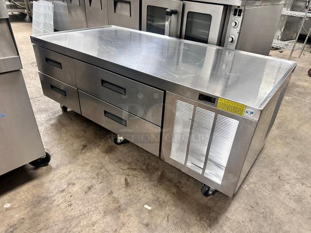 Delfield F2962CP 62" Four Drawer Refrigerated Chef Base 115 Volt Tested and Working! - Image 2 of 10