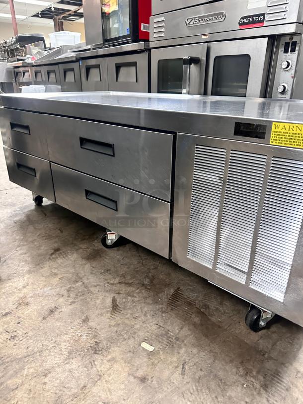Delfield F2962CP 62" Four Drawer Refrigerated Chef Base 115 Volt Tested and Working! - Image 6 of 10