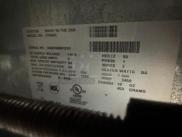 Delfield F2962CP 62" Four Drawer Refrigerated Chef Base 115 Volt Tested and Working! - Image 7 of 10