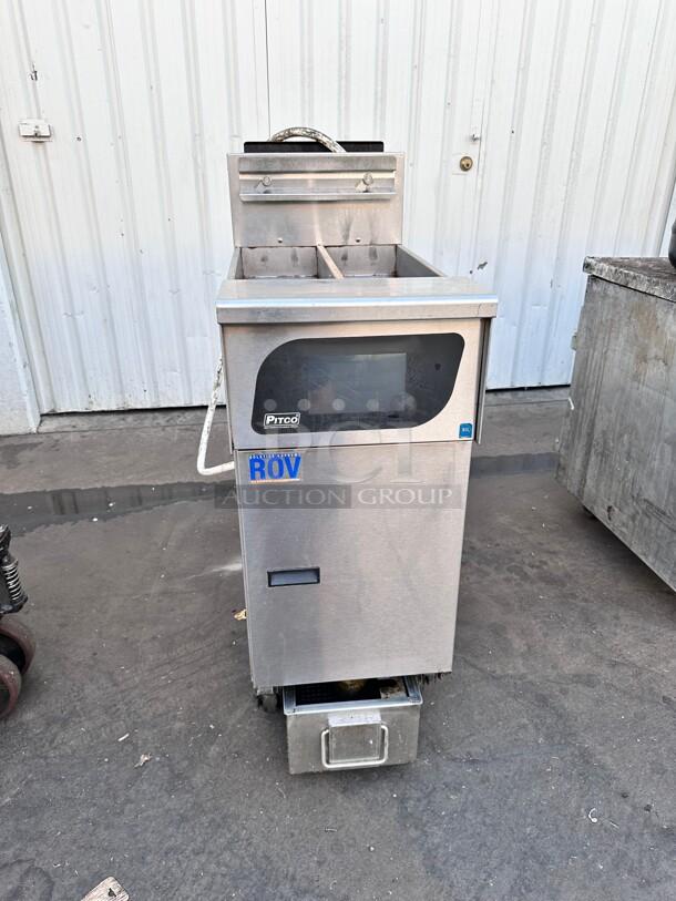 Late Model Pitco Gas Fryer With Filtration System Tested and Working! - Image 2 of 8